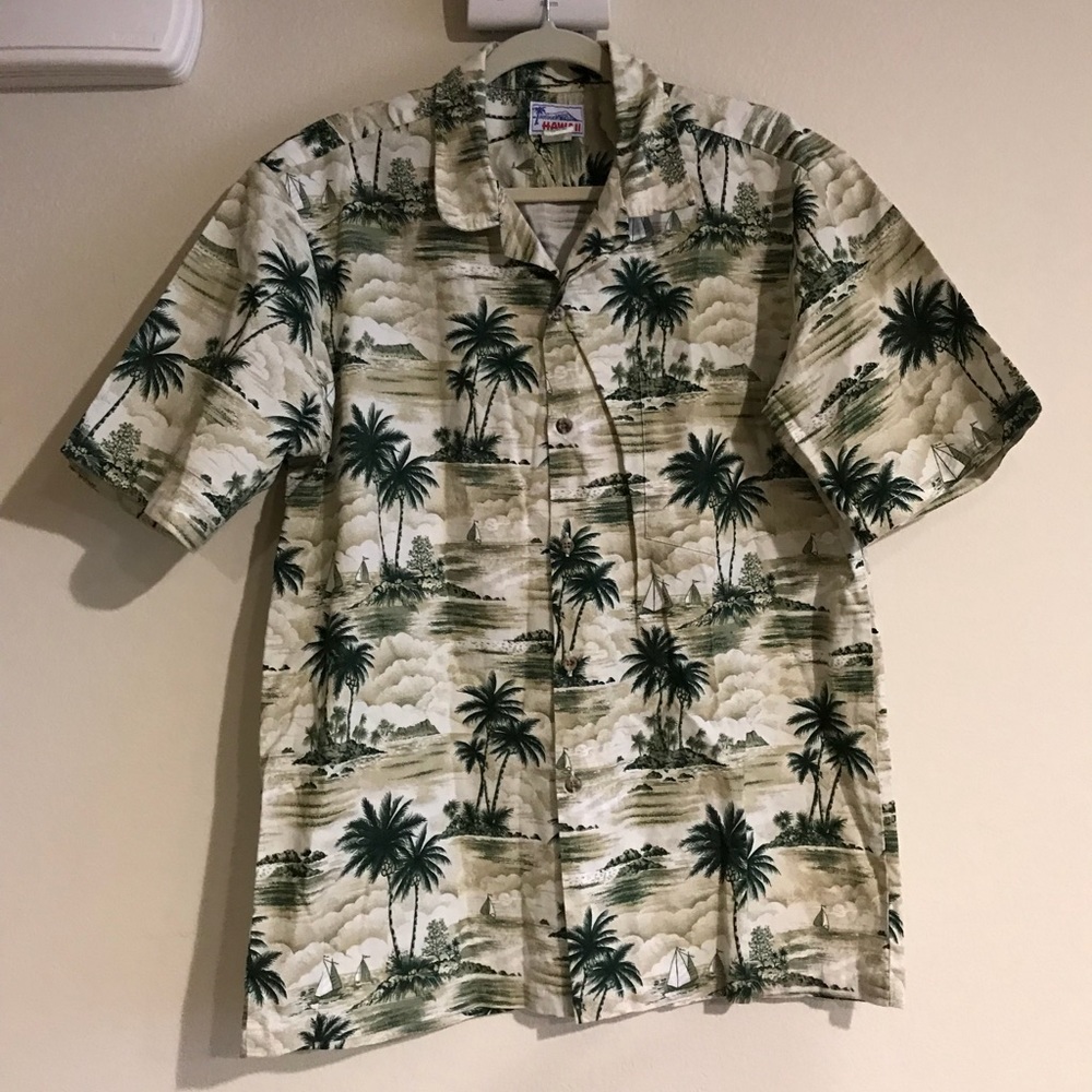 Vintage HAWAII Hawaiian Islands Men’s Collar Polo button down